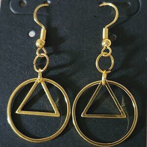 Gold Geometric Dangle Earrings